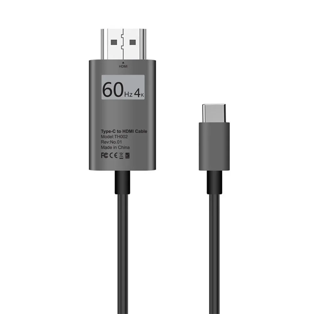 Мужской интерфейс 4 к 60 Гц Тип C к HDMI HDTV планшет Многофункциональный портативный полезный Кабель-адаптер конвертер подключи и играй видео