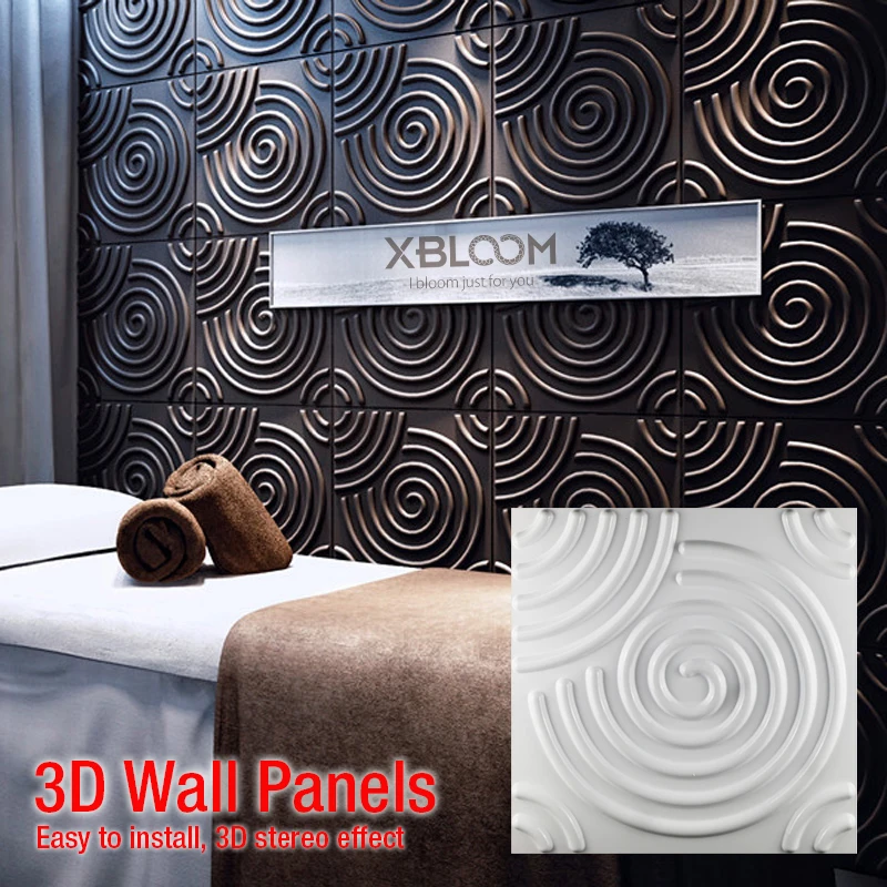 Tabla De Pared De Arte En 3d Espiral Rosa Talla De Madera Flor