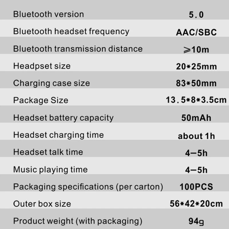 Bluetooth 5 0 Earphones 50mAh Charging Box Wireless Headphone Stereo Sports Waterproof Earbuds Headsets with Microphone