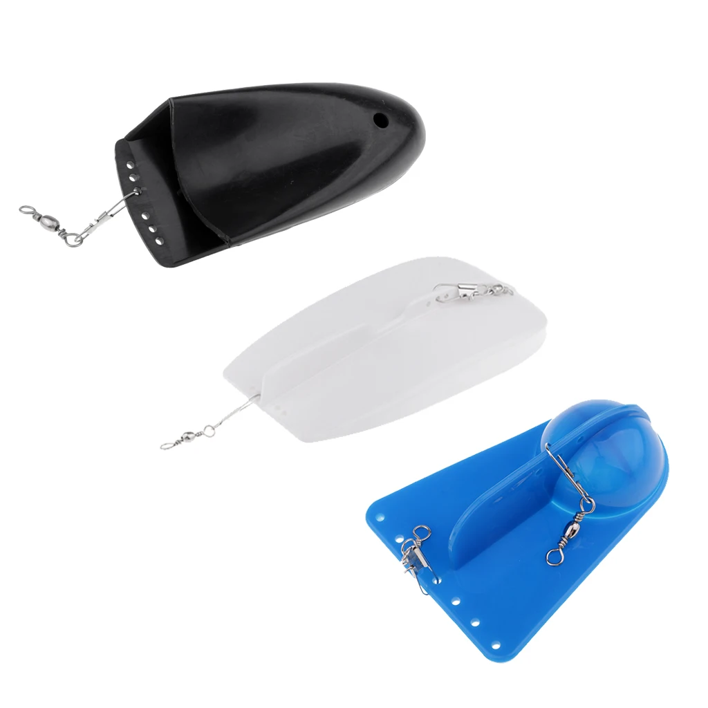 3pcs Plastic,Metal Rigging Paravanes Trolling Diving Board Fishing Tackle