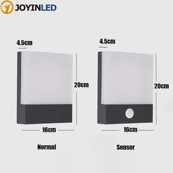 

20W Sensor Outdoor Waterproof Wall Lamp LED Wall Light Indoor Wall Sconce Aluminum Outside Porch Garden Lights Wall Lamps FR61