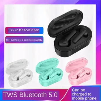 

TWS DT-5 Bluetooth 5.0 Earphones Wireless Headphone 9D Stereo Sports Waterproof Earbuds Headsets With Microphone Charging Box