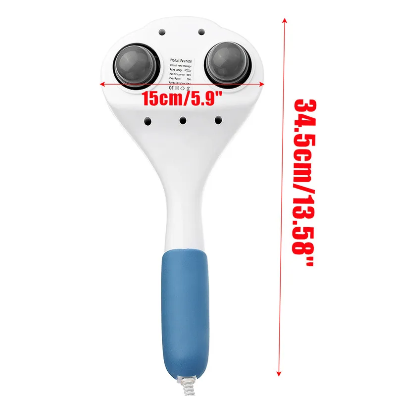 6 In 1 Electric Neck Massager Hammer Massage Back Relax Vibrating Double Head Cervical Vertebra Roller Body Relaxation Stick
