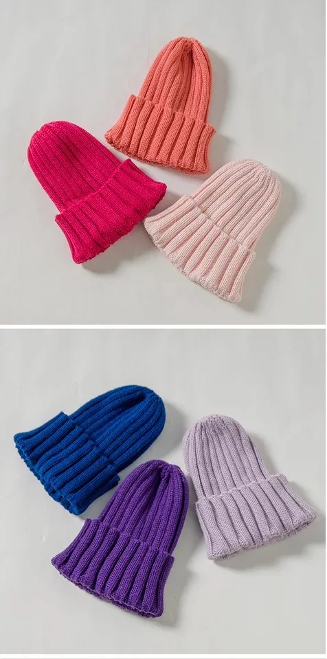 Детские шерстяные шапки, вязаные пуловеры ярких цветов для мальчиков и девочек, шапки, теплые шапки на осень и зиму для малышей 1-8 лет