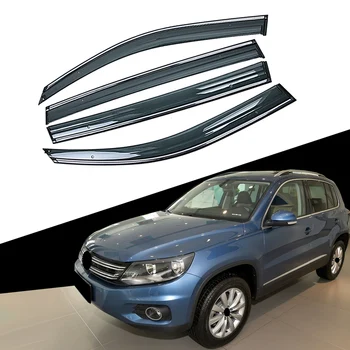 

For VOLKSWAGEN VW Tiguan 5N 2007-2017 Car Window Sun Rain Shade Visor Shield Shelter Protector Cover Frame Sticker Accessories