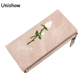 

Fashion Flower Women Wallet Soft Pu Leather Women Purse Long Zipper Coin Pocket Phone Wallet Clutch Ladies Purse Card Holders