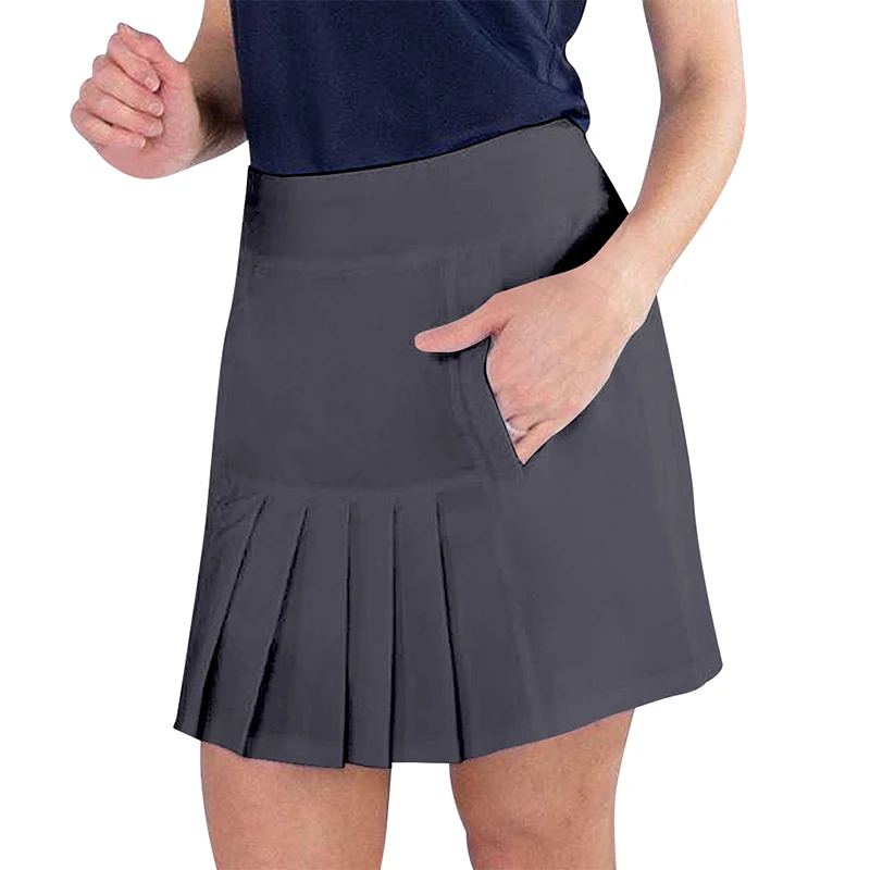 CUGOAO 2in1 White Pleated Skirt Short Woman Elastic High Waist Mini Skirts Sexy Mircro Summer Solid Tennis Skirt