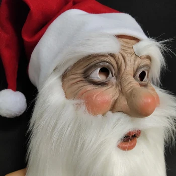 

Rubber Mask Santa Claus Mask Holiday Masquerade Mask Santa Claus Latex Mask Funny Merry Xmas Costume For Xmas Party
