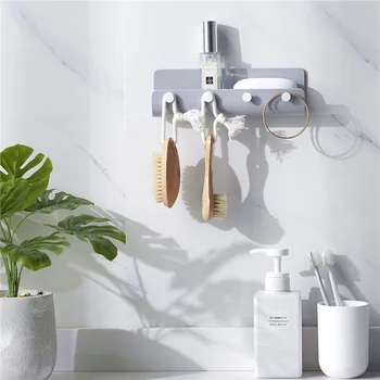 

Shelf Doorway Entrance Porch Rack Wall Hanging Key Hanging Wall Non-Marking Adhesive-Free Nail-Free Hook Storage Rack