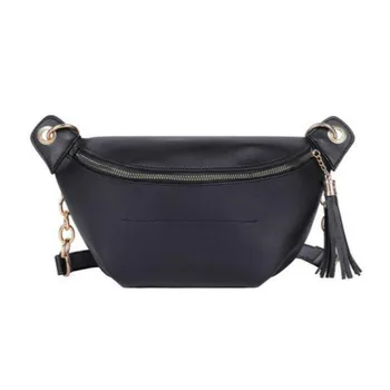 

Fashionable Outdoor Women's Waist Bag Large Capacity Waterproof PU Leather Chest Bag