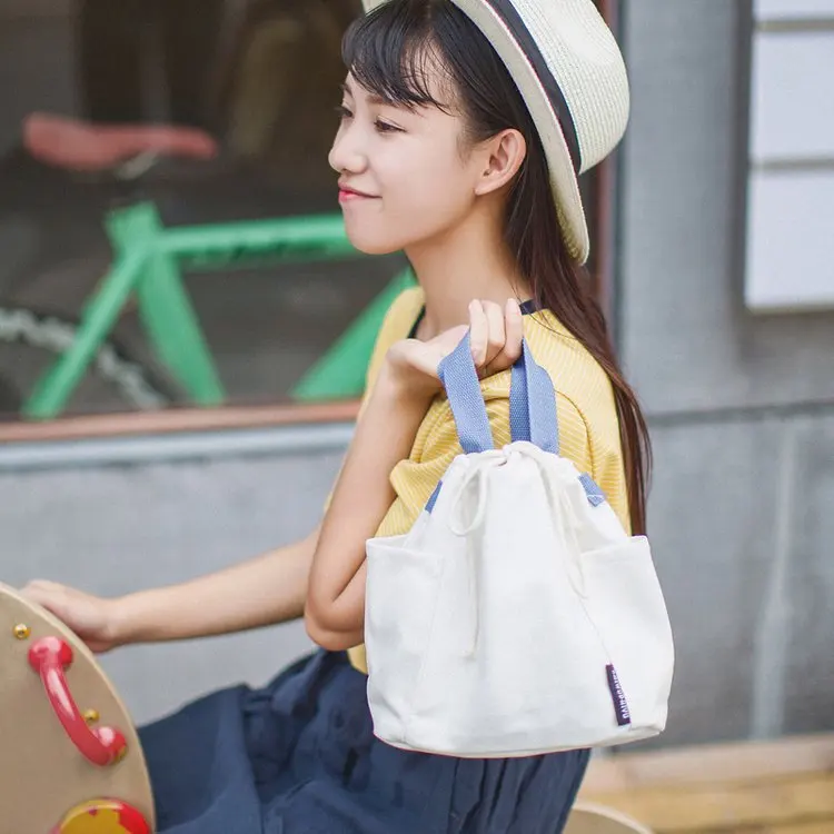 

2019 New Style Canvas Handbag Korean-style-Style Contrast Color Shoulder Bag Hair
