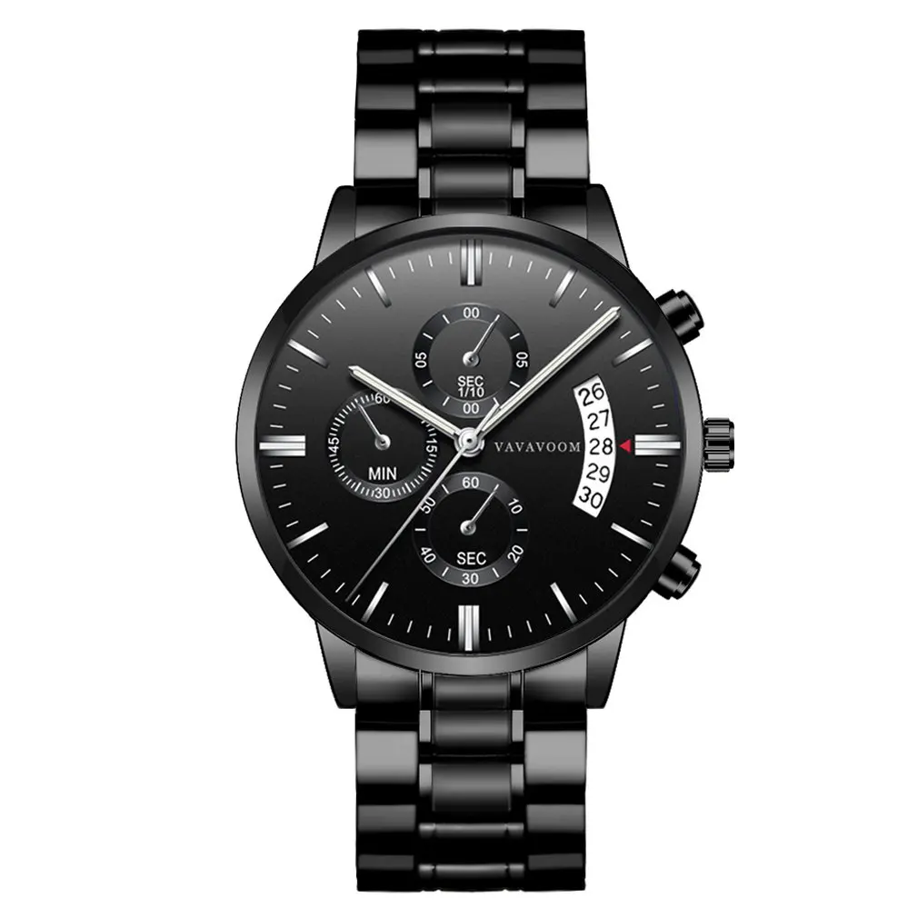 

VA-G001 Trendy Business Watch Men Business Waterproof Stainless Steel Mens Watches Fashion Casual Male Quartz Wristwatch