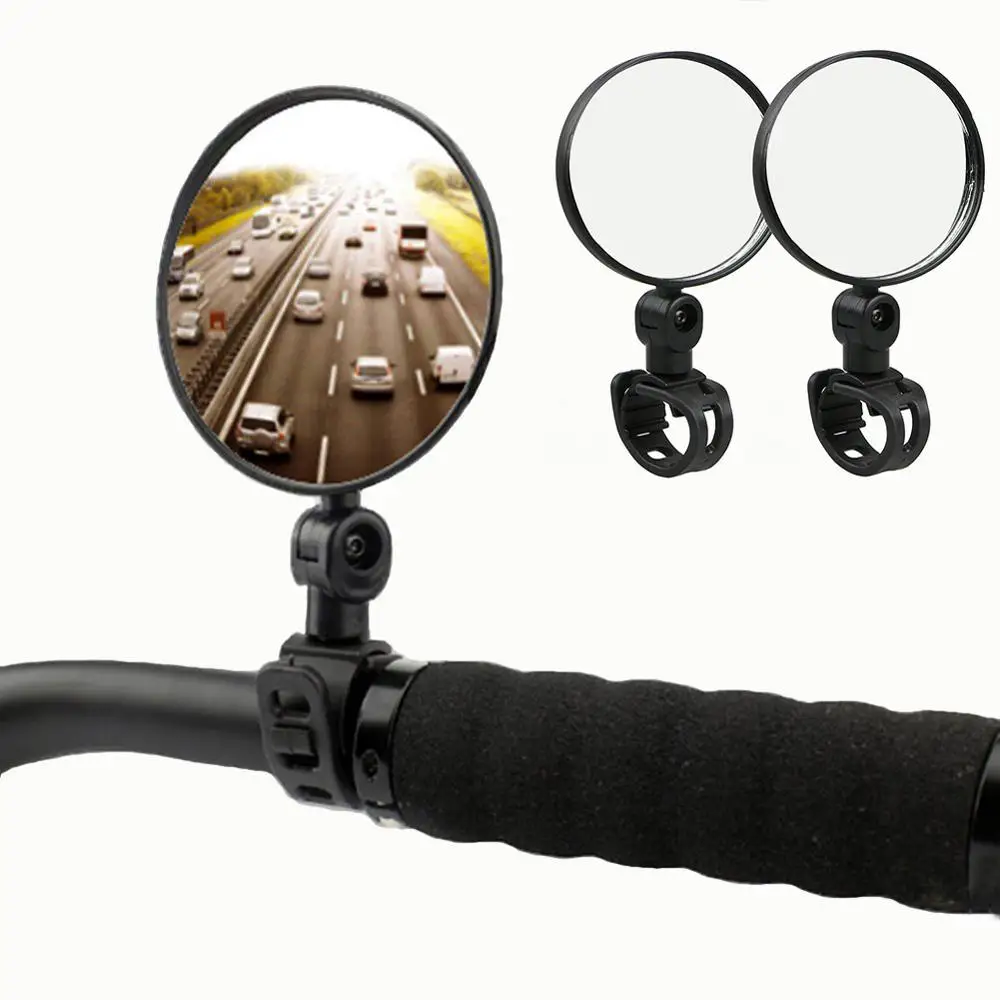 

Cycling Rear View Handlebar Mirror MTB Bike Silicone Handle Rearview Mirror Cycling Wide Range Back Sight Bicycle Accessories