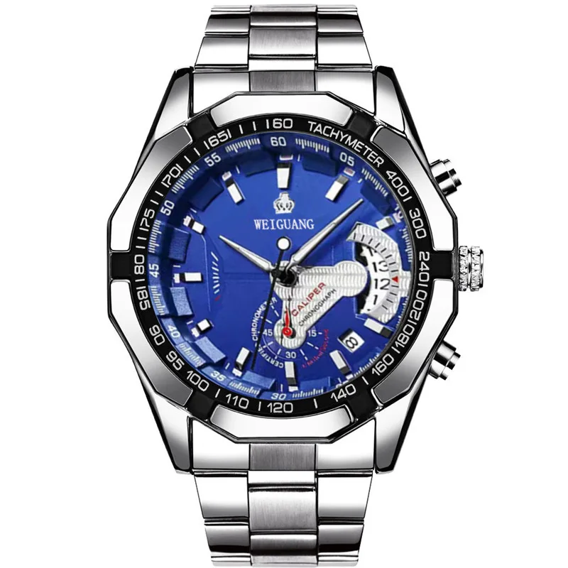 Men's Watches Stainless Steel Band Fashion Luxury Luminous Quartz Watch For Man Calendar Male Clock reloj hombre Clock 