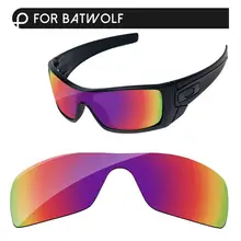 Papaviva фиолетовый красный зеркало поляризованные Сменные линзы для Batwolf солнцезащитные очки Рамка UVA и UVB Защита