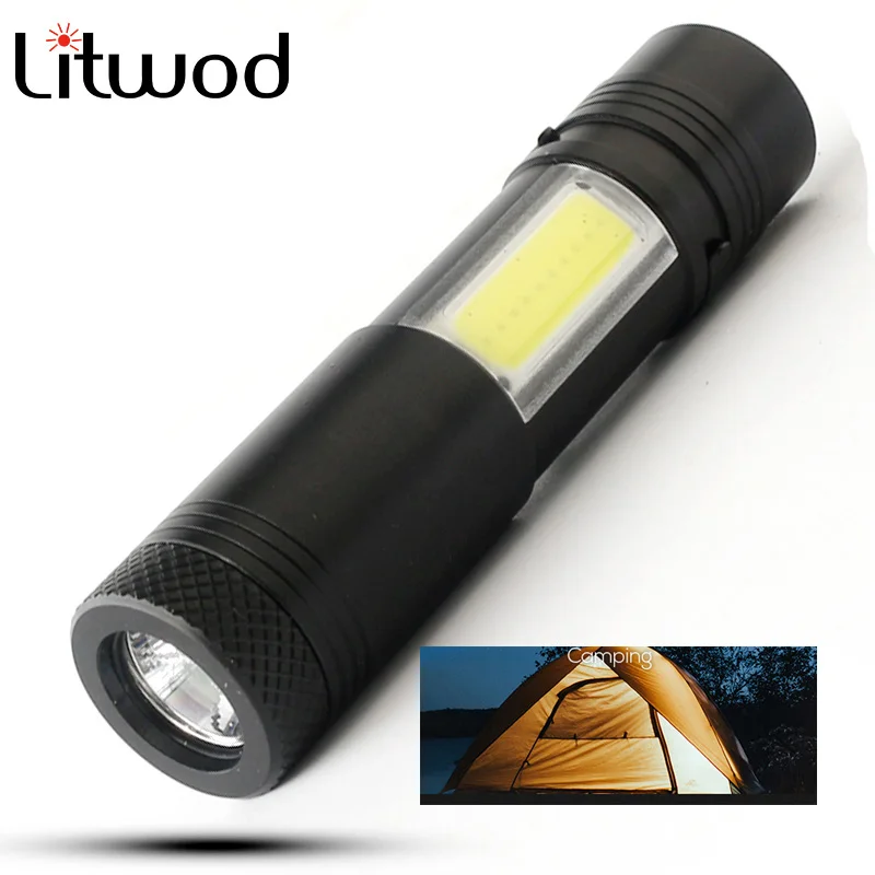 MINIC LED Q5 COB Flashlight Waterproof Torch Portable Lantern 4 Modes Bulbs Shock Resistant Aluminum Camping Light | Лампы и освещение