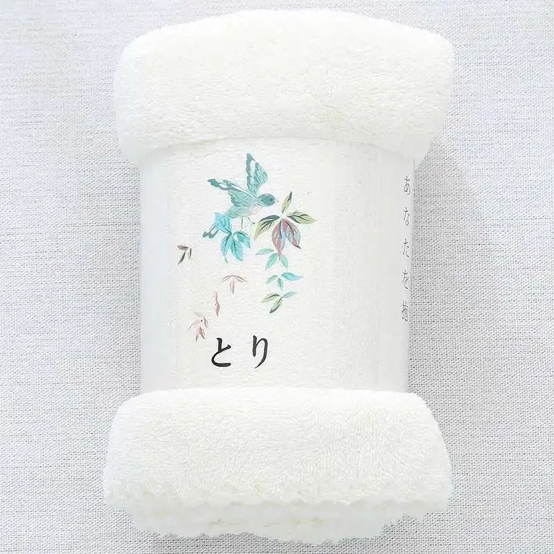 Thickened Bath Towels Hand Towel Polyester Brocade Coral Velvet Absorbent