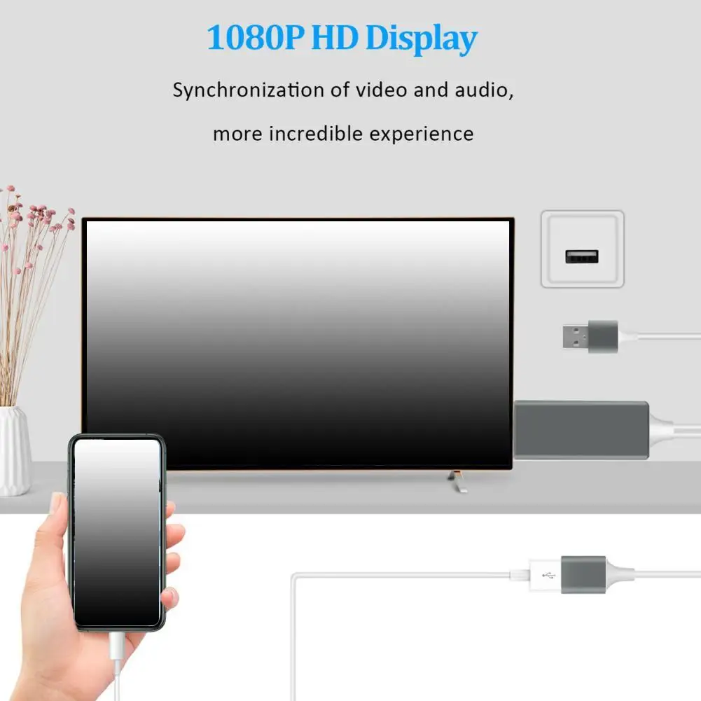 Зеркальный Кабель HDMI 1080P tv Stick телефон к телевизору HD tv адаптер медиа стример для iPhone 11/iPad/samsung Android мобильных телефонов