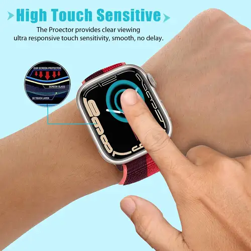 Screen Protector for Apple Watch Series 7 8 9 45mm 44mm 40mm iWatch 6 SE 5 4 3 42mm 38mm 41mm Soft Glass Apple Watch Accessories - Image 4