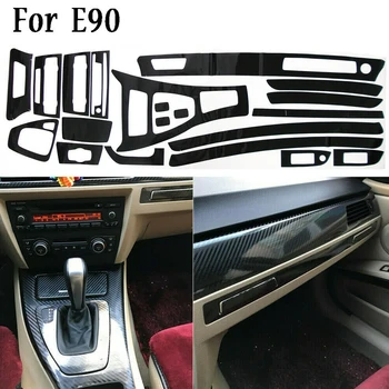 

1*For BMW 320i 325i 328i E90 Interior Decal 5D Reflective Carbon Fiber Car Trim With Tape On The Back