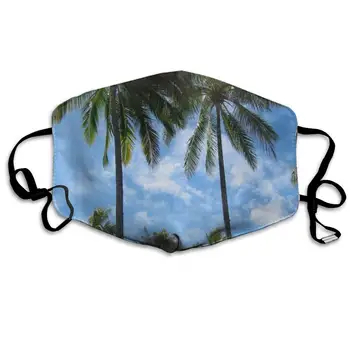 

Dustproof Washable Reusable Hawaii Palm Tree Mouth Cover Mask Protective Warm Windproof Mask