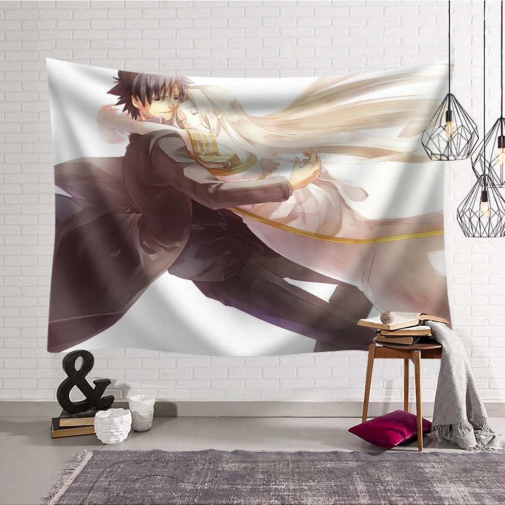 Комикс Fate/ночь гобелен на стену искусство полиэстер гобелен, ковер одеяло украшение для спальни для детей подарок большие столы стены 200X150 см