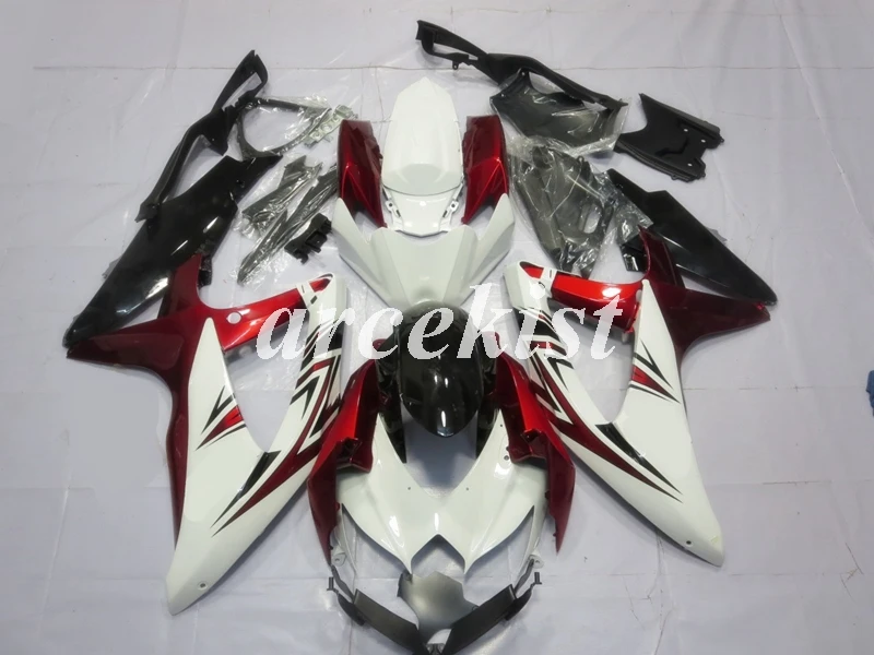4 подарки ABS обтекатели комплект подходит для SUZUKI GSXR600 GSXR750 08 09 10 R600 R750 K8 GSXR 600 750 2008 2009 2010 обувь белого, красного и черного цветов