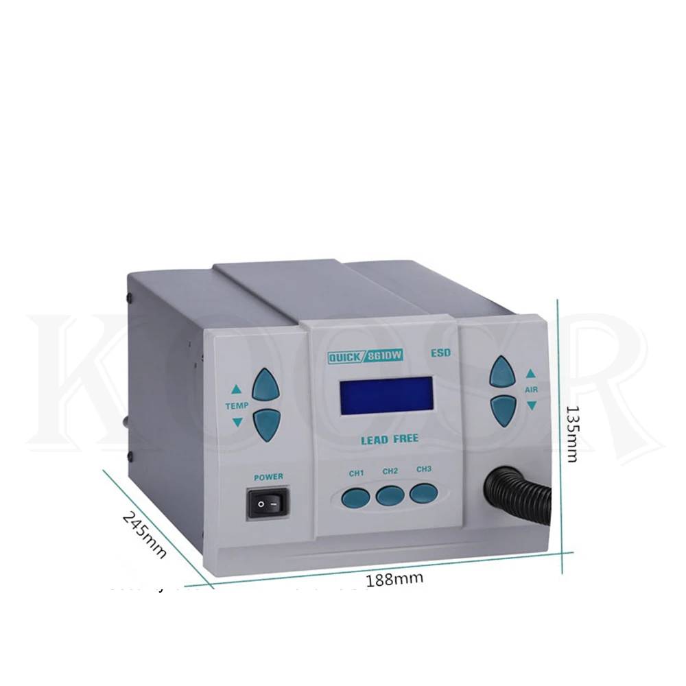 Quick 861DW Бессвинцовая паяльная станция с пистолетом горячего воздуха