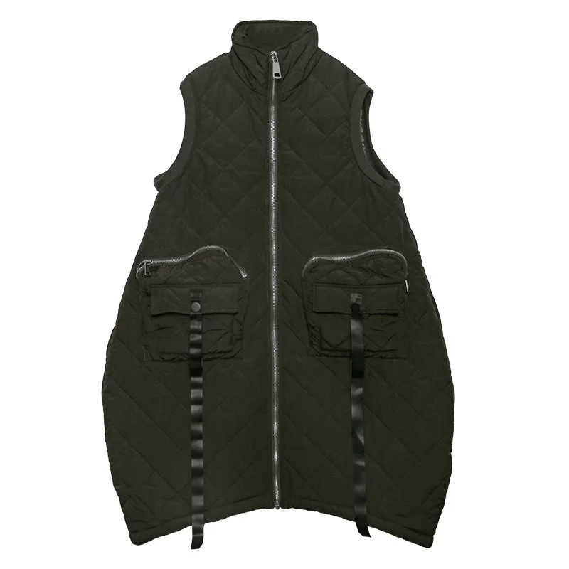 Z-ZOUX Women Winter Vest Large Long Winter Womens Vest Cotton Padded Thickened Women's Waist Coats Ladies Sleeveless Coat