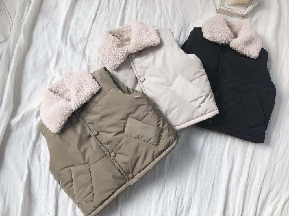 new style girls boys vest autumn winter fashion kids girls waistcoat 1-6t