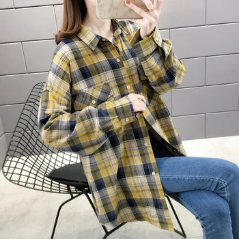 

15656 hall, row 4, No.1] actual photo of new Plaid Pocket Shirt 58