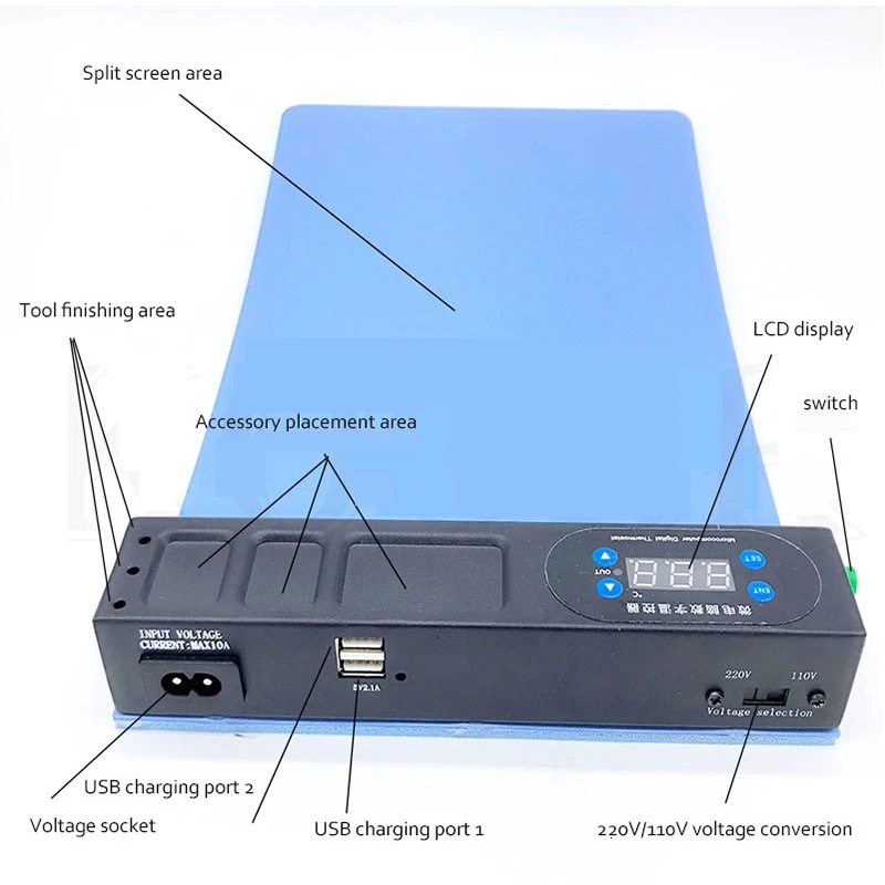 ZJ-1805 Сепаратор ЖК-экрана нагревательная платформа 110V US 220V EU машина для снятия стекла и ремонта телефона Авто Тепловая гладкая пластина