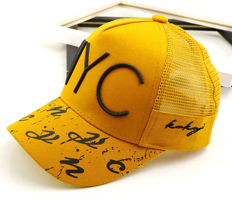Буквы NYC детские бейсболки Детские головные уборы с застежкой Gorras для девочек и мальчиков 5 панельные кепки NY шапки 50-54 см T913