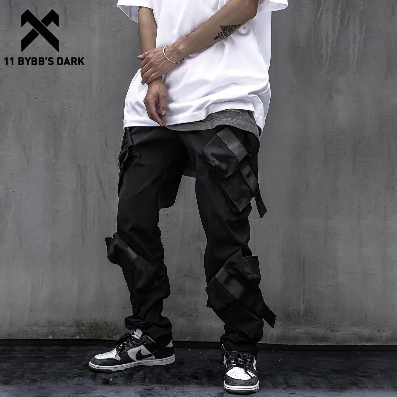 Cargo Pants Mens Streetwear Punk 