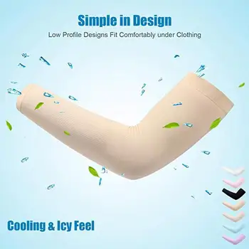 

1 Pair Cooling Arm Sleeves Cover Sports Uv Sun Protection Protection Sport Outdoor Cycling Athletic Skins Sports Summer Rid N2E4
