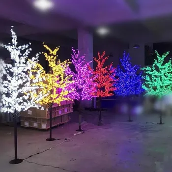 2M 6.5ft Hoogte Led Kunstmatige Cherry Blossom Bomen Kerst Licht 1152 Pcs Lampen 110/220VAC Regendicht Fairy Garden decor 2M 6.5ft Hoogte Led Kunstmatige Cherry Blossom Bomen Kerst Licht 1152 Pcs Lampen 110/220VAC Regendicht Fairy Garden decor
