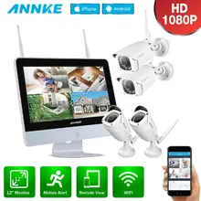 ANNKE 8CH FHD Wi-Fi беспроводная NVR CCTV система 1080P IP камера wifi уличная Водонепроницаемая CCTV камера безопасности комплект видеонаблюдения