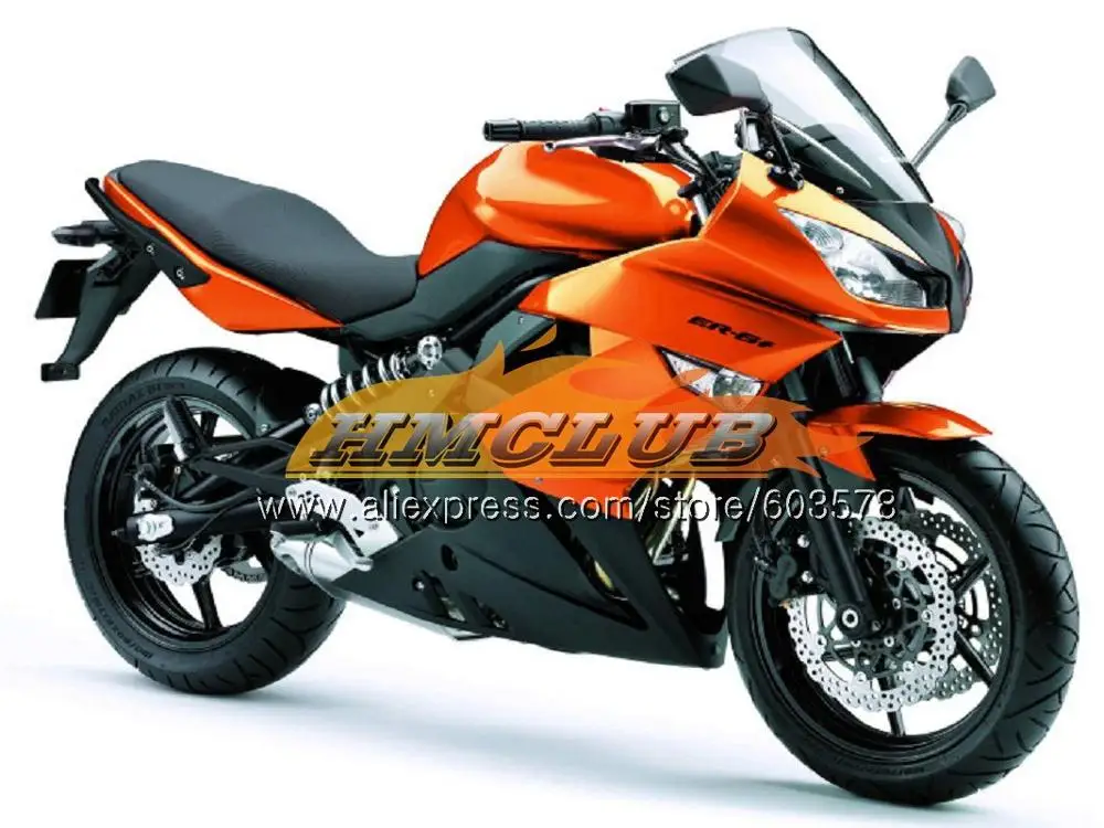 Корпус для KAWASAKI 650R ER 6 F ER6F 09 10 11 108CL. 42 серого и черного цветов, 650 R ER6 F 09-11 ER 6F 650-R ER-6F 2009 2010 2011 обтекатель - Цвет: No. 8 Orange