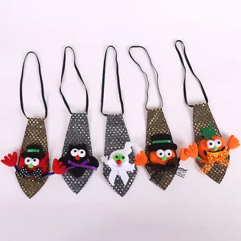 

Kids Party LED Glowing Halloween Party Props Pumpkin Tie Light Up Bat Ghost Glow Ties Decor Gift Hallowmas