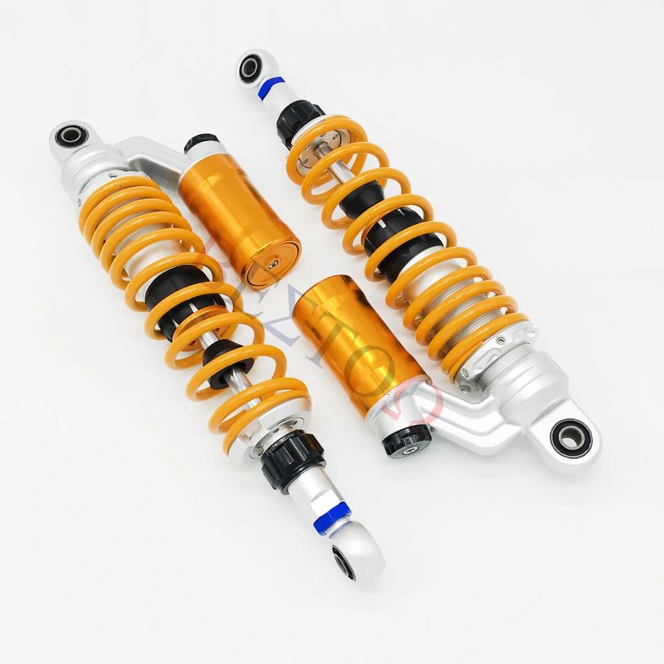 HXHN Universal Shock Absorbers 310mm 330mm 340mm 350mm Motorcycle Rear Modified Damping Adjustable Round Rebound Damping Shock Rear Axle Shock Absorber Color : 340mm