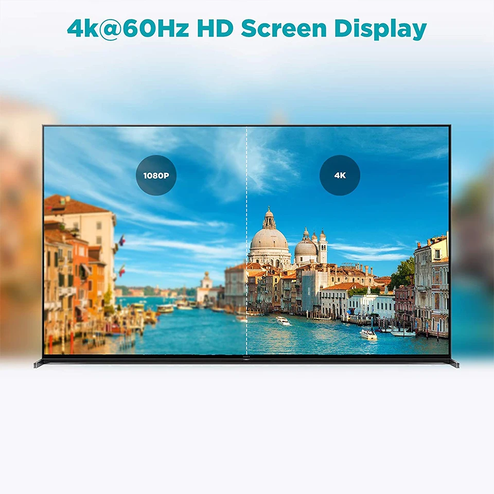 QGeeM 4K HDMI Cable HDMI 2.0 Adapter for Xiaomi Xbox Serries X PS5 PS4 TV Box Chromebook Laptops Splitter Digital Wire Cord