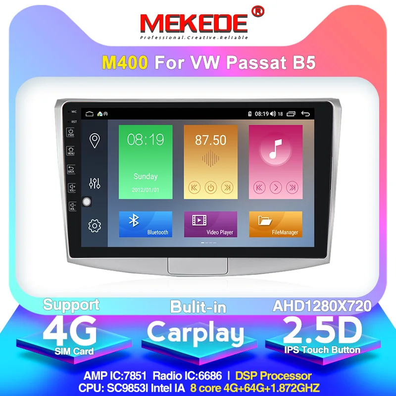 

Car Radio For VW/Volkswagen/Magotan/Passat B6 B7 2 din Android 10 Autoradio Multimedia GPS DVR Camera RAM 4GB ROM 64GB USB