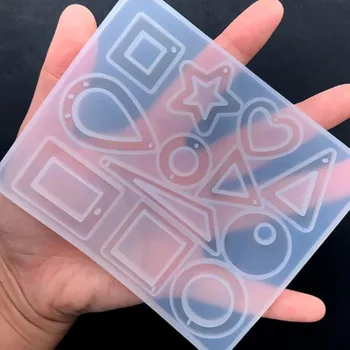 

Geometry Charm Pendant Silicone Mold Geometric Resin Jewelry DIY Round Square Rhombus Irregular Mold Resin Jewelry Molds