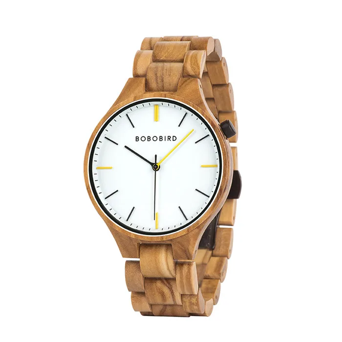 Zegarki meskie BOBOBIRD Топ брендовая с деревянной часы мужские наручные часы zegarek с подарочной коробкой L-S27 - Цвет: L-S27-3