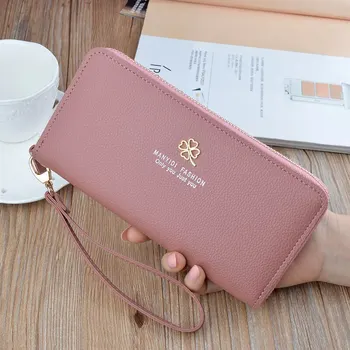 

2020 Luxury Brand Leather Wallets Women Long Zipper Coin Purses Tassel Design Clutch Wallets Female Money Bag Credit Card Holder