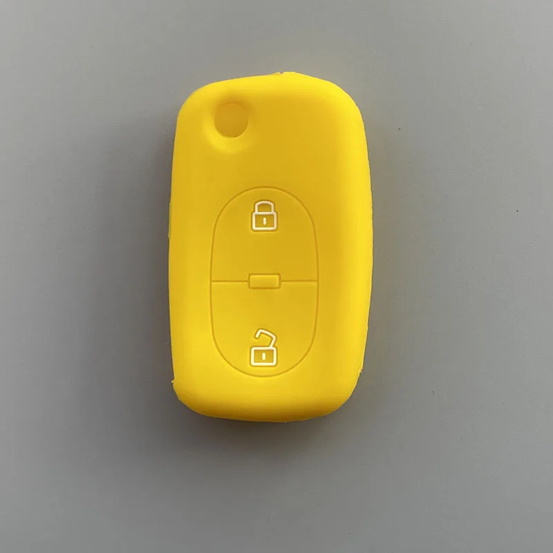 2-Pack Silicone Key Fob Case Cover For Audi A1 A3 A4 A6 S3 TT Q3 Q7 - Cartoon Design Remote Control Protector Shell