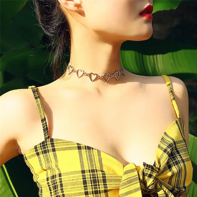 Korean Choker Hearts Necklace