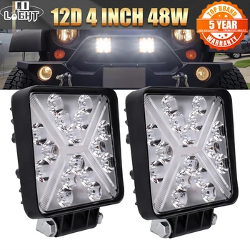 

CO LIGHT 12D 4 inch 48W Led Bar Combo Driving LED Work Light For Trucks Offroad Tractor 4x4 SUV ATV Boat 12V 24V Led Fog Lights