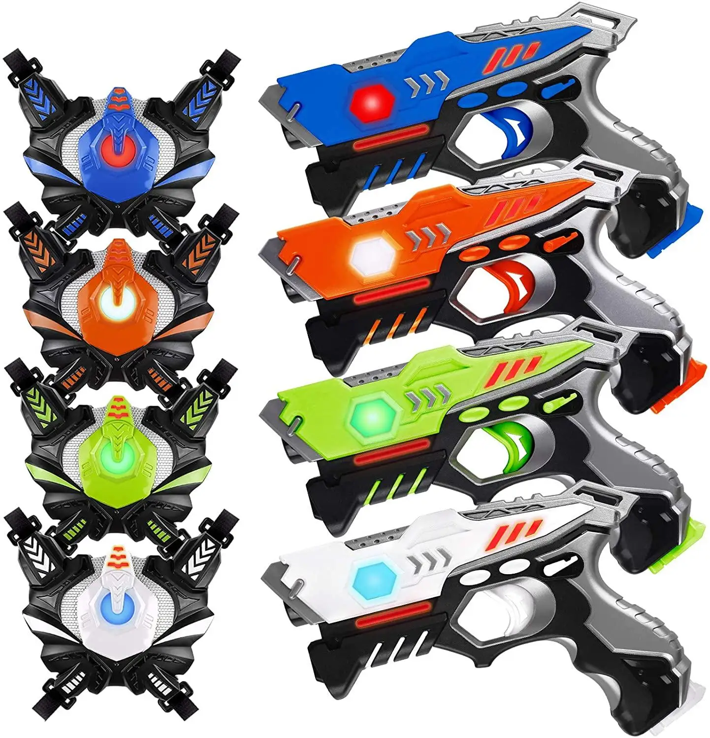 

HISTOYE Infrared Laser Tag Guns Sets of 4 Players Game Laser Tag Sets with Gun Indoor Outdoor Toy Gun