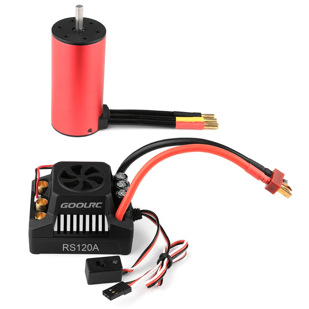 Для 1/8 1/10 RC автомобиля GoolRC 3674 2250KV бесщеточный двигатель и 120A бесщеточный брызгозащищенный электронный регулятор скорости ESC RC запчасти